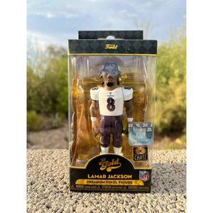 Funko Pop Premium Vinyl Figure -NFL Football - Gold - Lamar Jackson (NEW,CHASE)
